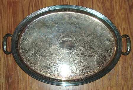 Silverplate Hollowware 21" Gallery Tray