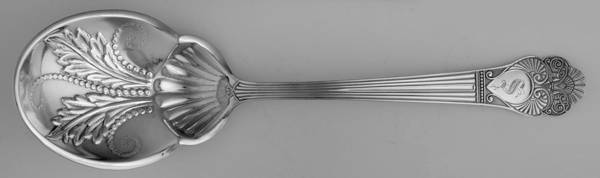 Milan (Sterling, 1885) Bright Cut Solid Large Berry/Casserole Spoon