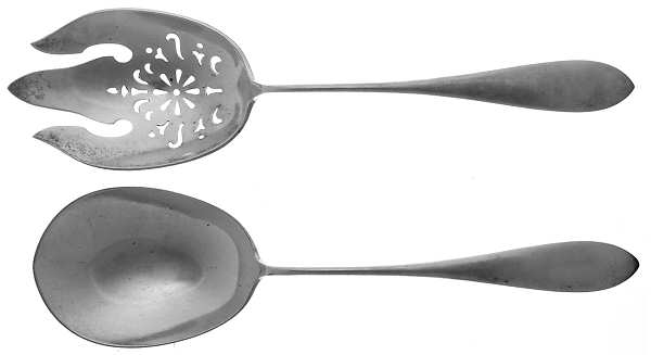 Mothers-Old (Sterling, 1875) Solid 2-Piece Vegetable Serving Set