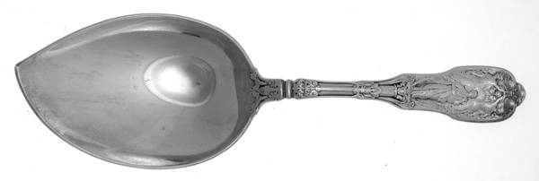 Mythologique (Sterling, 1894, Old, NoBeads, NoFaceBow) Vegetable Serving Spoon (Solid)