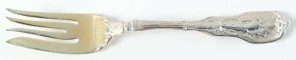 Mythologique (Sterling, 1894, Old, NoBeads, NoFaceBow) Large Individual Solid Fish/Salad Fork