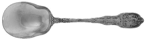 Mythologique (Str, 1894, Old, Mono, NoBeads, Noface Oversize Solid Salad Serving Spoon