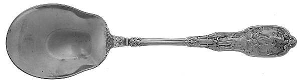 Mythologique (Sterling, 1894, Old, NoBeads, NoFaceBow) Oversize Solid Salad Serving Spoon