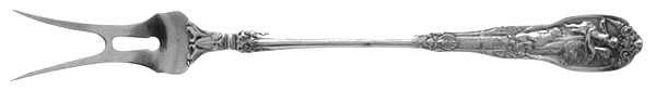 Mythologique (Sterling, 1894, Old, NoBeads, NoFaceBow) Two-Tine Butter Pick