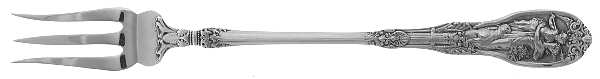Mythologique (Sterling, 1894, Old, NoBeads, NoFaceBow) Oyster Fork