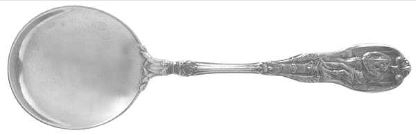 Mythologique (Sterling, 1894, Old, NoBeads, NoFaceBow) Round Bowl Soup Spoon (Cream Soup)