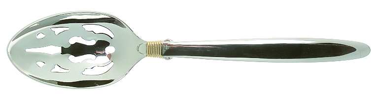 Narragansett Gold (Stainless, Gold Accent, Wings) Pierced Tablespoon (Serving Spoon)