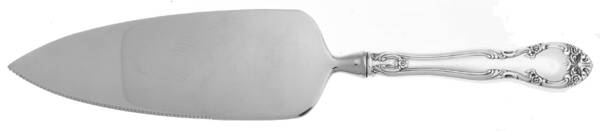 New Elegance (Silverplate, 1947) Pie Server with Serrated Stainless Blade HC