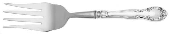 New Elegance (Silverplate, 1947) Cold Meat Fork Large, Stainless Tines HC