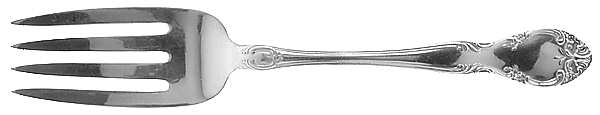 New Elegance (Silverplate, 1947) Medium Solid Cold Meat Serving Fork