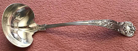 New Queens (Sterling, 1895) Oyster Ladle Solid Piece