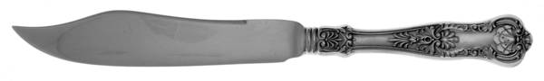 New Queens (Sterling, 1895) Individual Hollow Handle Fish Knife-Sterling Blade