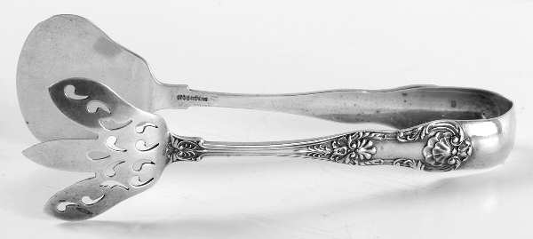 New Queens (Sterling, 1895) Large Solid Sandwich Tongs
