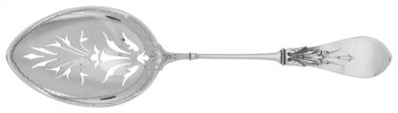 New Tipt (Sterling, 1871) Pierced Pea Spoon/Nut Spoon Bright Cut