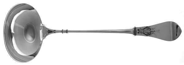 New Tipt (Sterling, 1871) Large Solid Soup Ladle