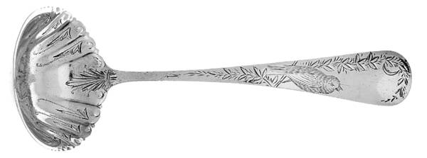 Nightingale (Sterling, 1885, No Monograms) Solid Gravy Ladle