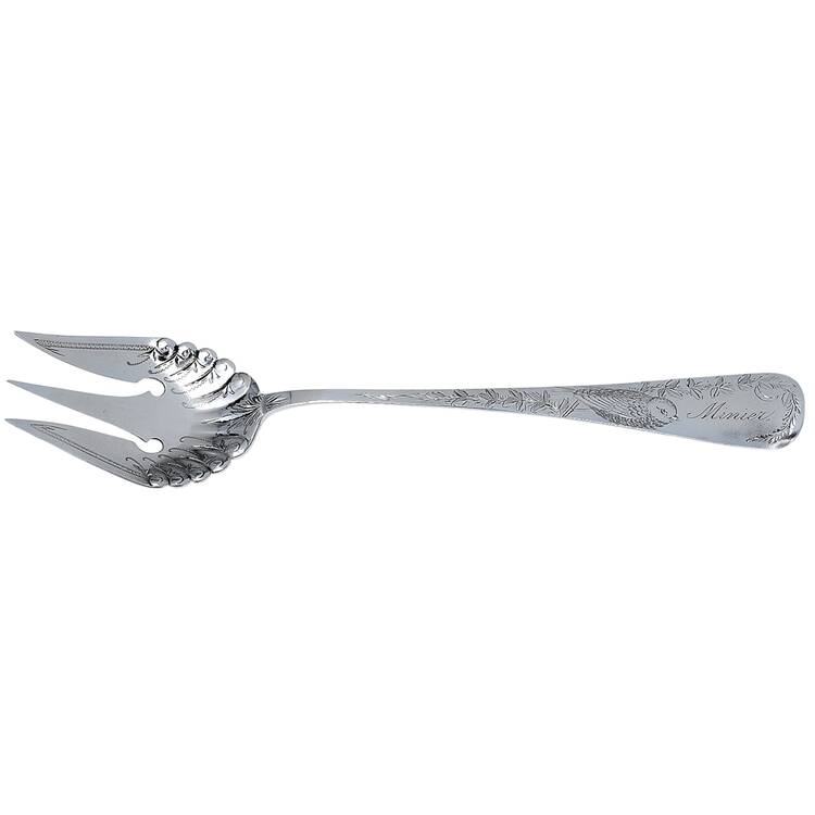 Nightingale (Sterling, 1885, No Monograms) Solid Salad Serving Fork