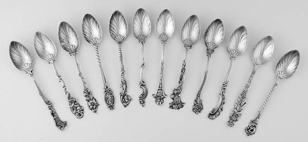 No. 18-C (Sterling, 1895) (Set of 12) Demitasse Spoon