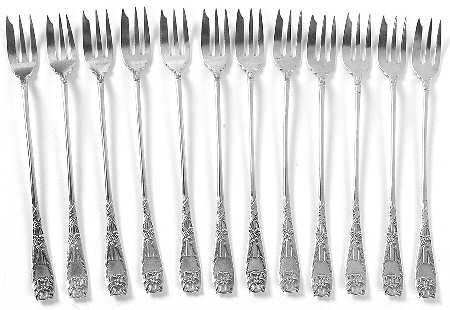 No 3. (Sterling, 1885) Oyster Fork - Set of 12
