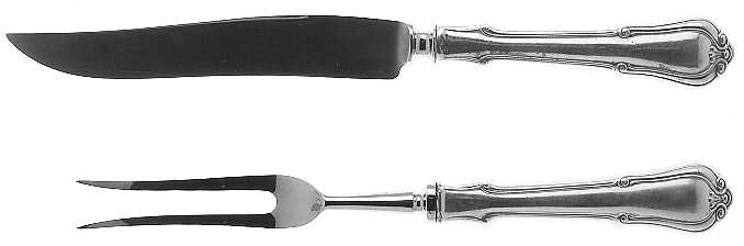 Norfolk-Villa Norfolk (Sterling) Small Stainless Blade 2-Piece Steak Carving Set