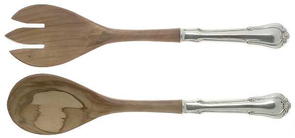Norfolk-Villa Norfolk (Sterling) Wooden Bowl 2-Piece Salad Set