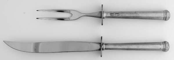 Octette (Pewter) Small Stainless Blade 2-Piece Steak Carving Set