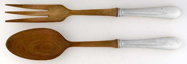 Old Colony-New (Sterling, 1926) Wooden Bowl 2-Piece Salad Set
