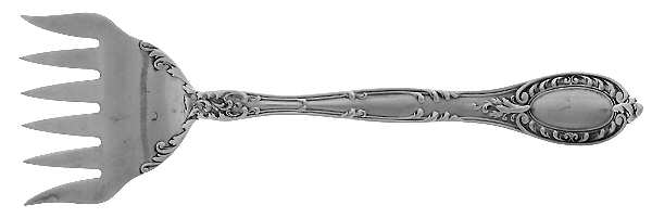 Old Colony-Old (Sterling, 1896) Large Solid Tined Sardine Serving Fork