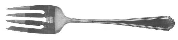 Old Dominion (Silverplate, Newer, 1994) Medium Solid Cold Meat Serving Fork
