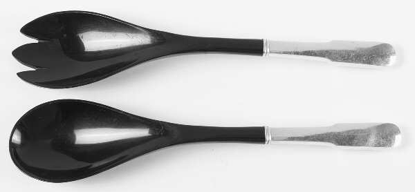 Old English Tipt (Sterling) Plastic Bowl 2-Piece Salad Set