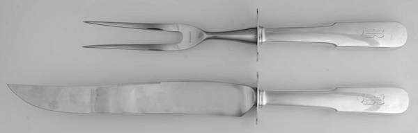 Old English Tipt (Sterling) Carving Set-2pc/Lg-Stnbl/Roast W/Sterling Guard
