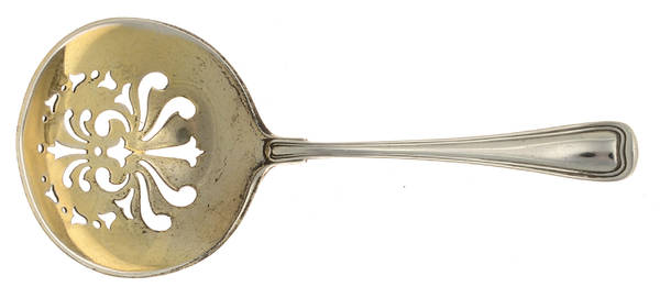 Old French (Sterling, 1905) Solid Bon Bon Spoon with Pierced Bowl