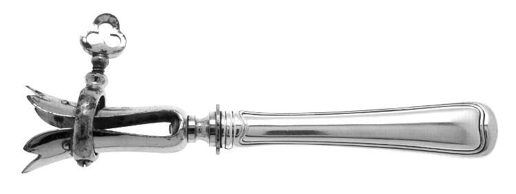 Old French (Sterling, 1905) Bone Holder with Silverplate Implement