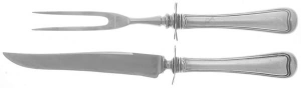 Old French (Sterling, 1905) 2 Piece Small Carving Set W/ Sterling Guard