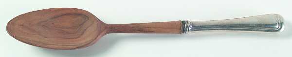 Old French (Sterling, 1905) Salad Serving Spoon with Wooden Bowl