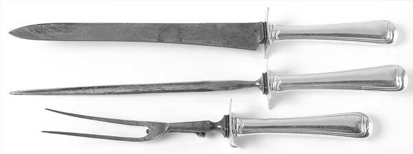 Old French (Sterling, 1905) Large 3-Piece Roast Carving Set w/ Stainless Blade