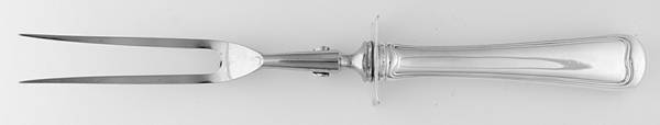 Old French (Sterling, 1905) Lg Carving/Roast Fork-Stn Prong w/Sterling Guard