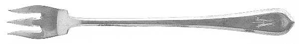 Old London-Plain (Sterling, 1916, No Monos) Cocktail/Seafood Fork