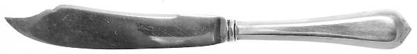 Old London-Plain (Sterling, 1916, No Monos) Individual Hollow Handle Fish Knife-Sterling Blade