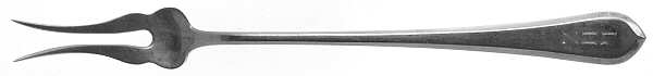 Old London-Plain (Sterling, 1916, No Monos) Short Handle Pickle/Olive Fork
