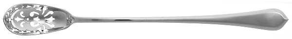 Old London-Plain (Sterling, 1916, No Monos) Pierced Bowl Long Handle Olive Spoon