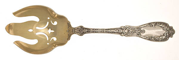 Paris (Sterling, 1900, No Monograms) Solid Salad Serving Fork