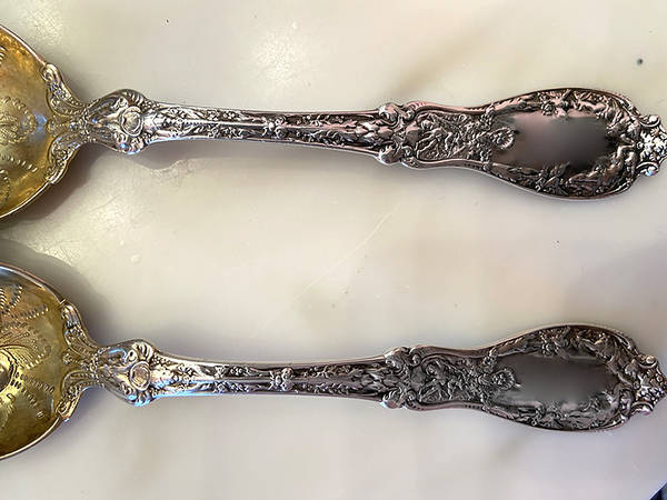 Paris (Sterling, 1900, No Monograms) Solid Berry Spoon/Tablespoon