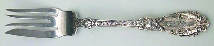 Paris (Sterling, 1900, No Monograms) Large Individual Solid Fish/Salad Fork