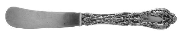 Paris (Sterling, 1900, No Monograms) Large Flat Handle Butter Spreader