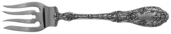 Paris (Sterling, 1900, No Monograms) Small Individual Solid Fish/Salad Fork