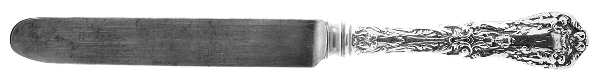 Paris (Sterling, 1900, No Monograms) Blunt Hollow Knife with Bolster