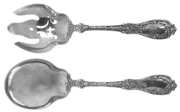 Paris (Sterling, 1900, No Monograms) (2 Pc) Solid Salad Set