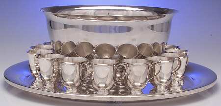 Paul Revere (Silverplate, Hollowware) 14 Pc Punch Set (PUN, 12 PUNC & PUNT)