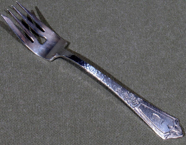 Pattern A (Sterling, 1912, No Monograms) Large Individual Solid Fish/Salad Fork